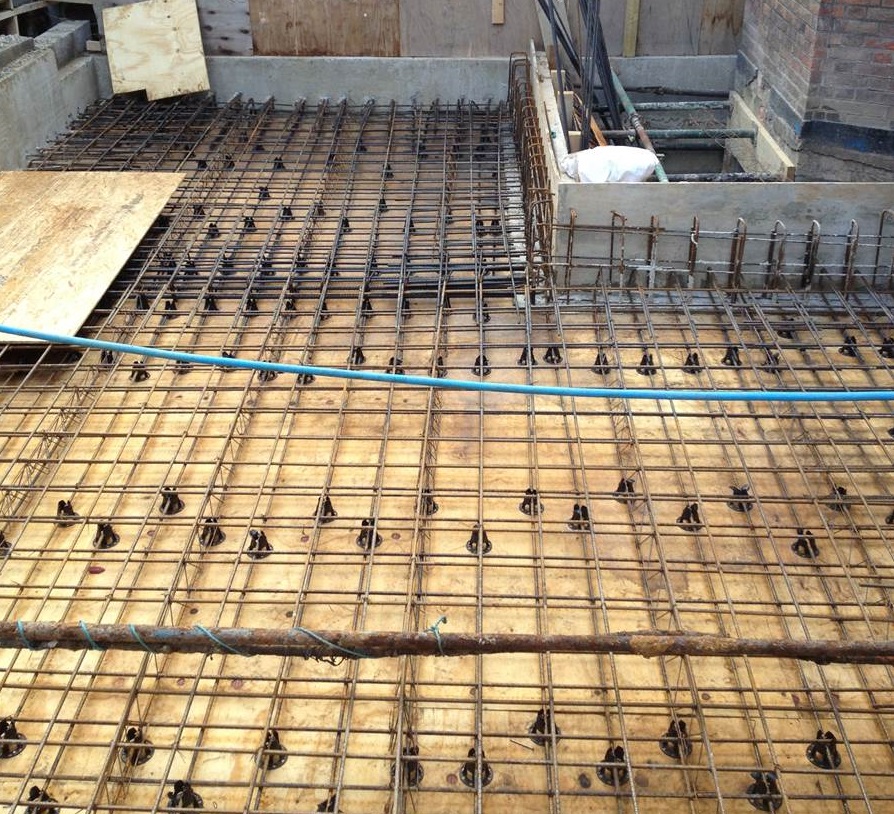 steel reinforcement for the screed in the new house made by structural steelwork contractors London