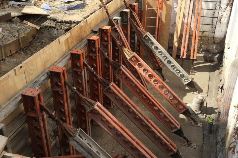 steel reinforcement structure for the basement made by structural steelwork contractors London