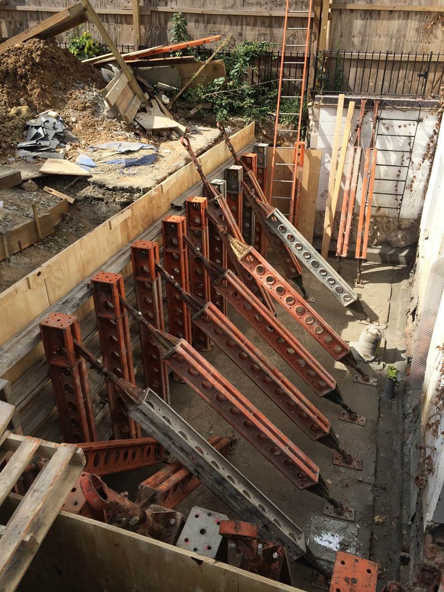 steel reinforcement structure for the basement made by structural steelwork contractors London