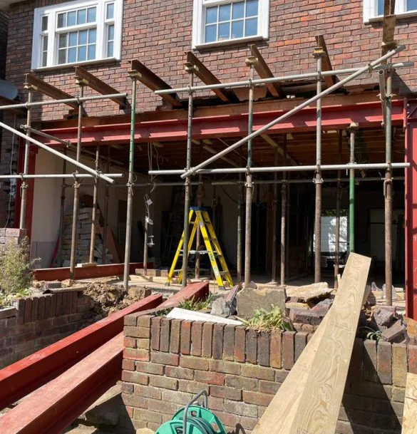 steel structure for a house conversion made by structural steelwork contractors London